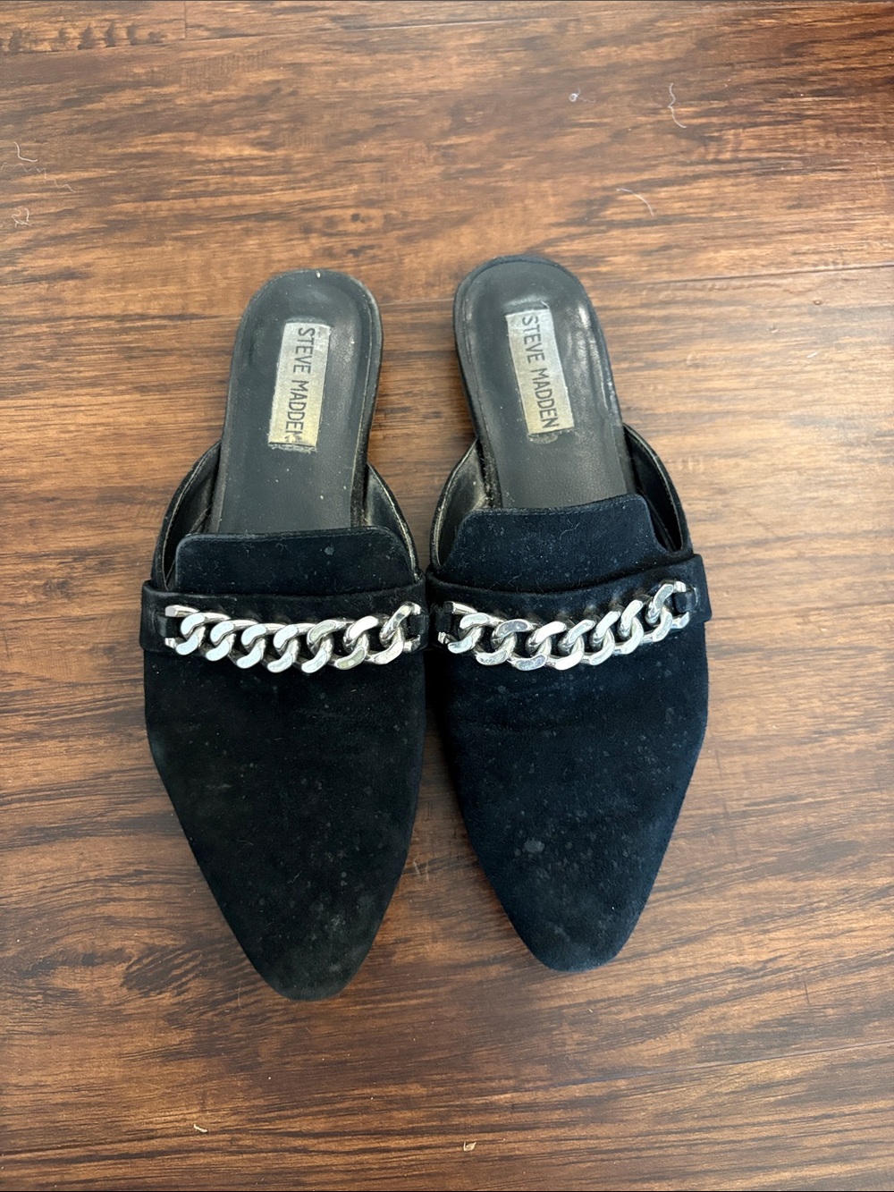 Steve Madden Chain-Accent Slip-On Mules